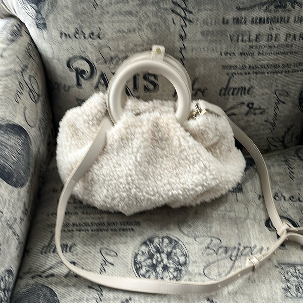 Fleece fake fur bag